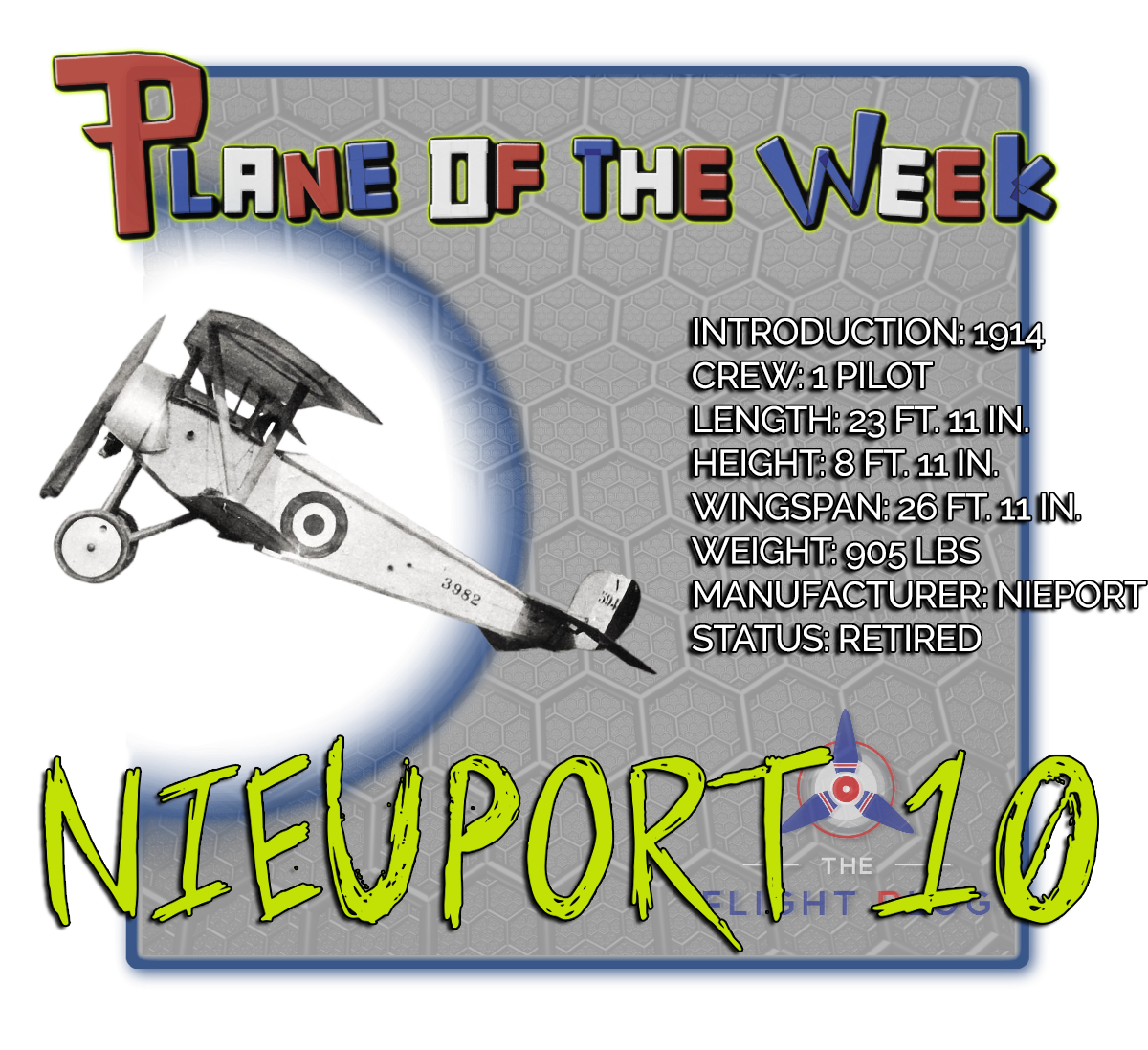 plane of the week, the flight blog, nieuport 10, wwI aircraft, reconnaissance plane